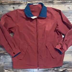 Vintage 80’s Jack Nicklaus Golden Bear Tactel Red Jacket with Blue Accents